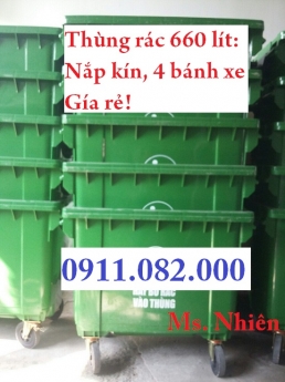 Bán thùng rác 120 lít giá rẻ- thùng rác sỉ giá thấp- 0911082000