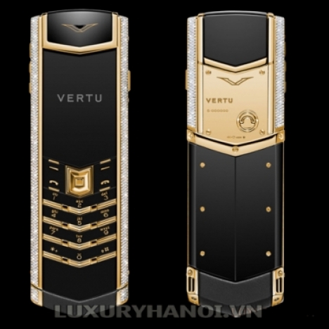 ĐT VERTU Vertu Signature S Yellow Gold Full Pave Baguette