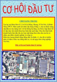 CHO THUÊ KIOT - SẠP CHỢ SANG TRẮNG - CẦN THƠ