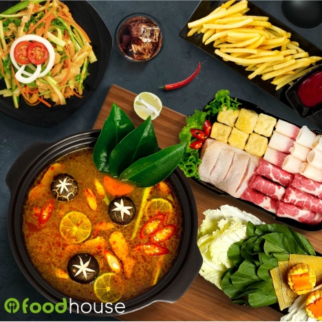 [HCM - Voucher] - Combo Lẩu Tomym Siêu ngon + Super Khoai tây chiên + Pepsi 2-3 người - Foodhouse