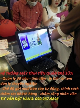 Lắp đặt máy tính tiền trọn bộ cho quán trà sữa giá rẻ