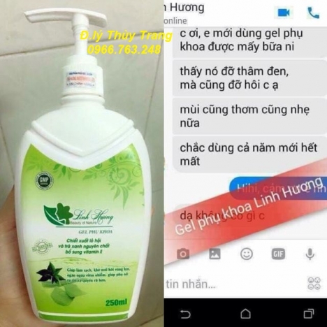 Làm hồng, se khít, điều trị viêm nhiễm với gel phụ khoa Linh Hương.