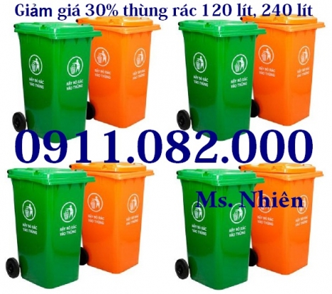 Nhà phân phối thùng rác 120 lít, 240 lít giá rẻ- xe đẩy rác 660 lít