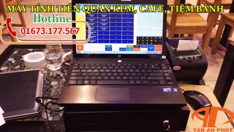 Máy tính tiền cho tiệm bánh, quán kem tại Đồng Nai