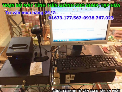 Máy tính tiền trọn bộ cho shop giầy dép, quần áo tại Đồng Nai
