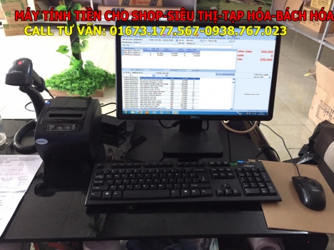 Máy tính tiền trọn bộ cho shop giầy dép, quần áo tại Đồng Nai