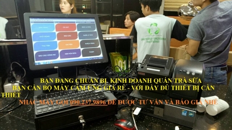 Trọn bộ máy tính tiền giá rẻ nhất cho quán trà sữa, cafe