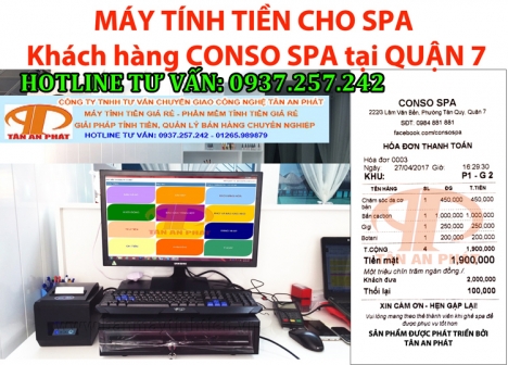 Bộ máy tính tiền cho salon tóc, tiệm nails lắp đặt tận nơi tại Vĩnh Long