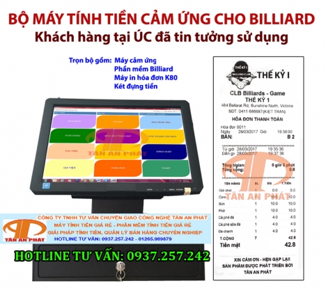 Bộ máy tính tiền cảm ứng cho karaoke, bida lắp đặt tận nơi tại Vĩnh Long