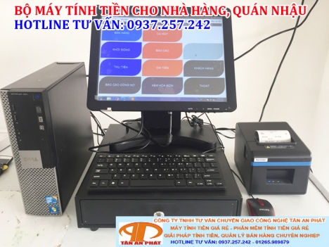 Bộ máy tính tiền cho quán nhậu lắp đặt tận nơi tại Vĩnh Long