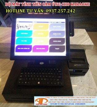 Bộ máy tính tiền cảm ứng cho karaoke, bida lắp đặt tận nơi tại Vĩnh Long