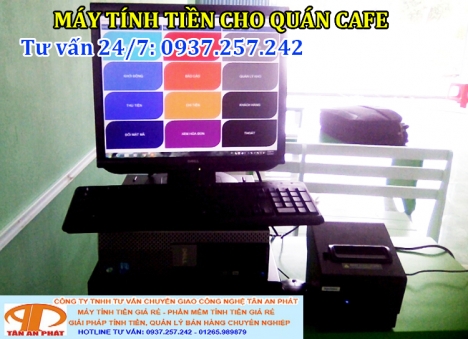 Bộ máy tính tiền cho quán cafe, quán ăn lắp đặt tận nơi tại An Giang