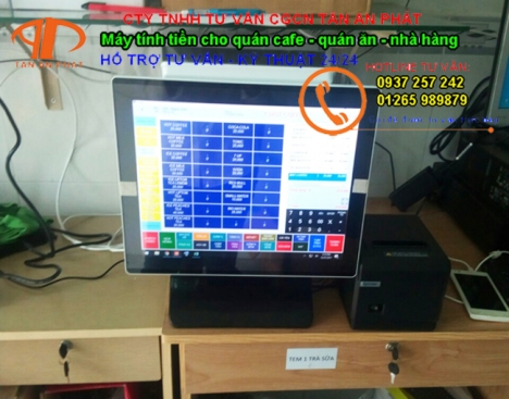 Máy tính tiền cho quán cafe tại Bình Phước