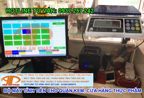 Máy tính tiền, phần mềm tính tiền cho quán kem  tại Thanh Hóa - Nghệ An