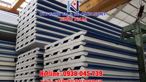 tôn pu cách âm cách,tôn panel mái cách nhiệt  kiến nam