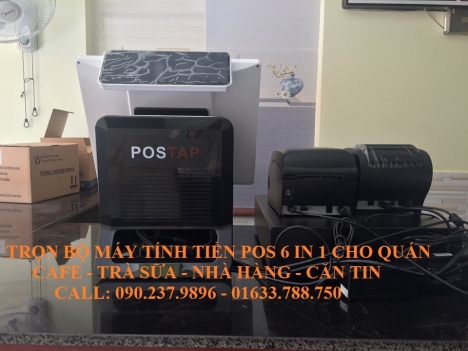 Bán máy tính tiền cảm ứng 6 IN 1 cho quán trà sữa tại Sóc Trăng