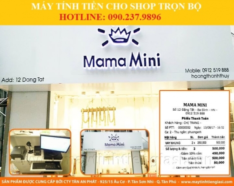 Lắp đặt máy tính tiền cho siêu thị mini, shop tại Sóc Trăng