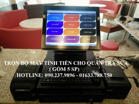 Bán máy tính tiền cảm ứng 6 IN 1 cho quán trà sữa tại Sóc Trăng