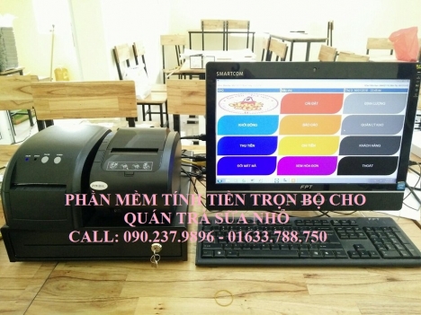 Bán máy in bill tính tiền cho trà sữa, cafe, nhà hàng tại Trà Vinh