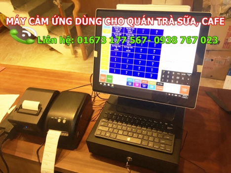 Trọn bộ máy tính tiền cảm ứng cho quán trà sữa
