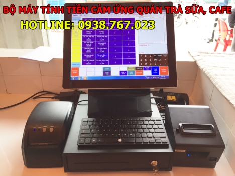 Trọn bộ máy tính tiền cảm ứng cho quán trà sữa