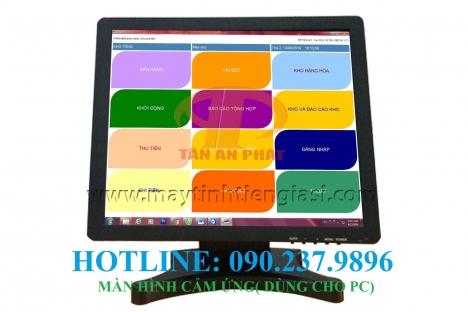 Bán màn hình cảm ứng 15inch giá rẻ cho nhà hàng, quán cafe, trà sữa