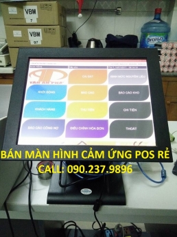 Bán màn hình cảm ứng 15inch giá rẻ cho nhà hàng, quán cafe, trà sữa