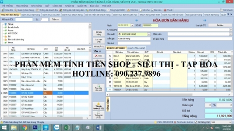 Phần mềm tính tiền quản lý qua điện thoại cho shop thời trang, siêu thị, tạp hóa, vpp, nhà sách...