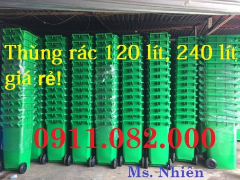 PP thùng đựng rác, thùng rác 120 lít, 240 lít, 660 lít giá rẻ