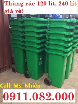 PP thùng đựng rác, thùng rác 120 lít, 240 lít, 660 lít giá rẻ