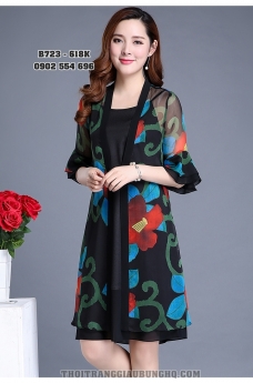 SET ĐẦM GIẤU BỤNG DỰ TIỆC KÈM ÁO KHOÁC HÀN QUỐC B723