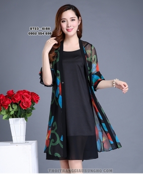 SET ĐẦM GIẤU BỤNG DỰ TIỆC KÈM ÁO KHOÁC HÀN QUỐC B723