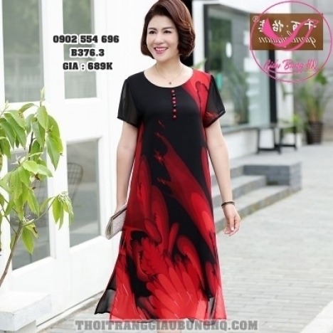 ĐẦM THÊUGIẤU BỤNG PHONG CÁCH CAO CẤP B376.3