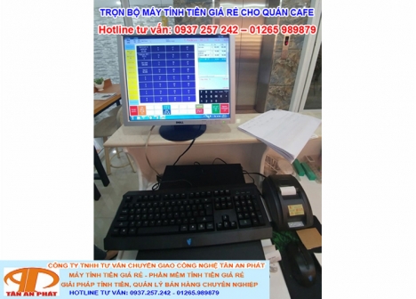 Bán máy tính tiền giá rẻ cho quán cafe, quán ăn tại Long Xuyên, Châu Đốc