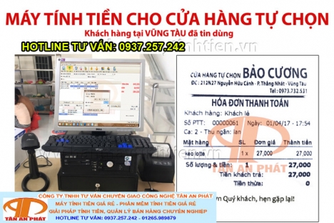 Bán máy tính tiền giá rẻ cho cửa hàng tạp hóa tại Long Xuyên, Châu Đốc