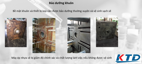 tẩy rửa khuôn ép nhựa sạch rỉ sét, dầu mỡ, cặn nhựa