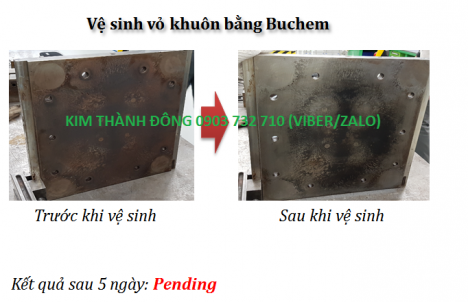 tẩy rửa khuôn ép nhựa sạch rỉ sét, dầu mỡ, cặn nhựa