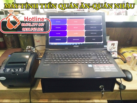 Máy tính tiền quán ăn, quán nhậu tại Cà Mau, Kiên Giang