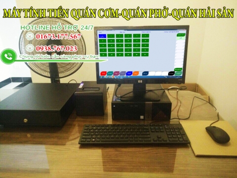 Máy tính tiền quán ăn, quán nhậu tại Cà Mau, Kiên Giang