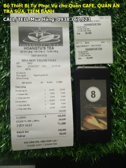 Bán thiết bị tự phục vụ không dây cho quán café, trà sữa Tại Cà Mau, Kiên Giang