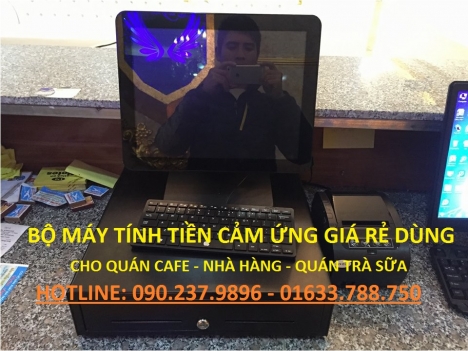 Máy tính tiền cảm ứng dùng cho cafe, nhà hàng, trà sữa, quán ăn, quán nhậu