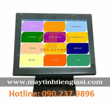 Trọn bộ máy bán hàng cảm ứng cho quán trà sữa tặng máy chấm công