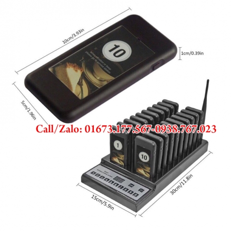 CHUÔNG GỌI TỰ PHỤC VỤ KHÔNG DÂY CHO QUÁN CAFÉ-TRÀ SỮA-THỨC ĂN NHANH