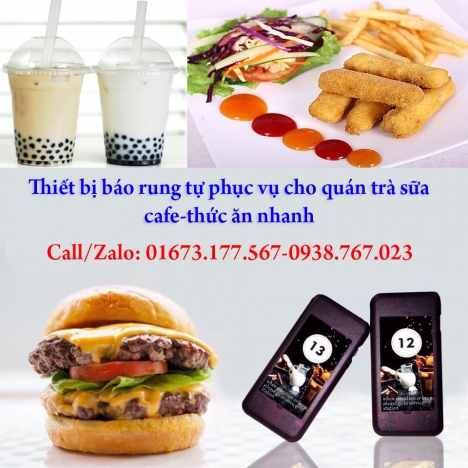 CHUÔNG GỌI TỰ PHỤC VỤ KHÔNG DÂY CHO QUÁN CAFÉ-TRÀ SỮA-THỨC ĂN NHANH