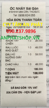 Bộ phần mềm tính tiền giá rẻ cho quán ốc tại tphcm