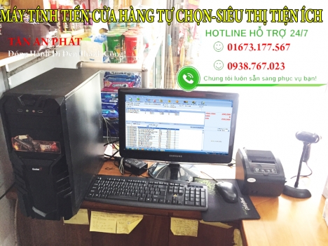 Bán trọn bộ thiết bị tính tiền cho cửa hàng tự chọn