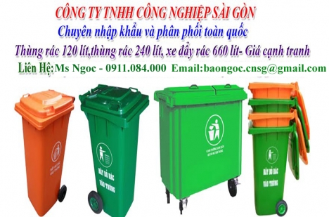 Chuyên phân phối giá thấp nhất thùng rác 120 lít