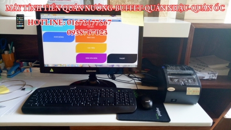 Máy tính tiền quán ăn tại Vĩnh Long