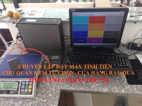 Máy tính tiền dùng cho cửa hàng bán trái cây
