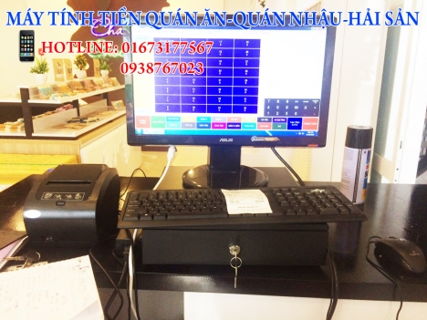Máy tính tiền quán ăn tại Vĩnh Long